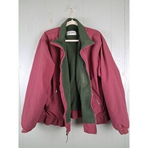 VINTAGE LL Bean Mens Fleece Lined 3 Season Zip Up Jacket Windbreaker L Gorpcore